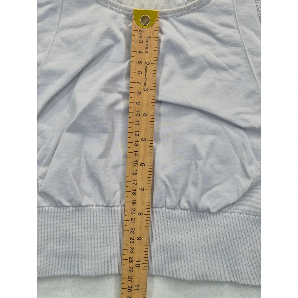 Lululemon Ebb to Train High Neck Sports Bra Women's 10 Gray Racerback